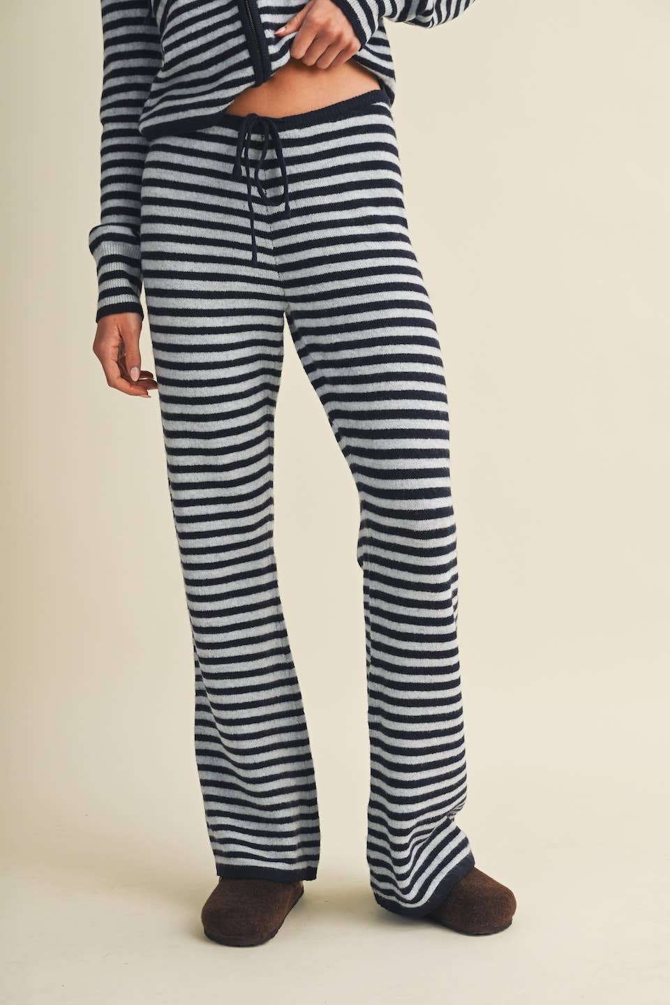 Striped Relaxed Pants with Drawstring Waist