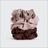 Satin Sleep Scrunchies 5pc- Cameo