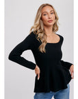 Clare Peplum Knit Top