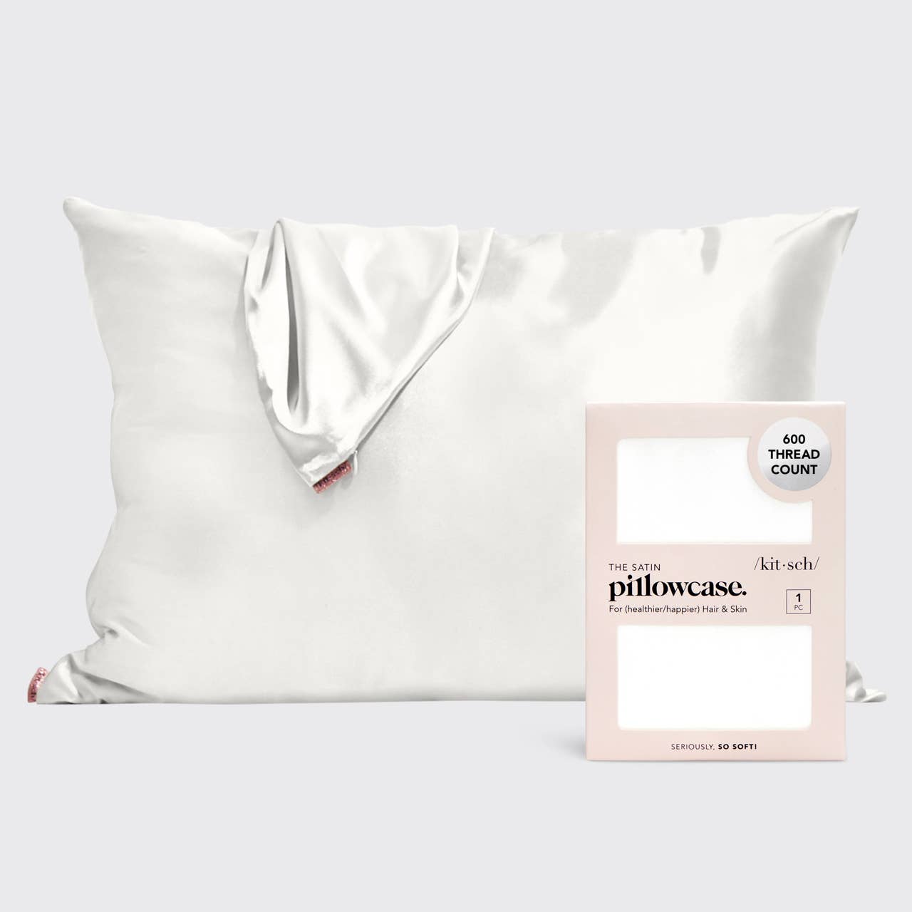Satin Pillowcase Standard - Ivory - sanitystyle