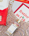 Festive As F*ck - Glass Bottle Matches, Christmas Gift, Red