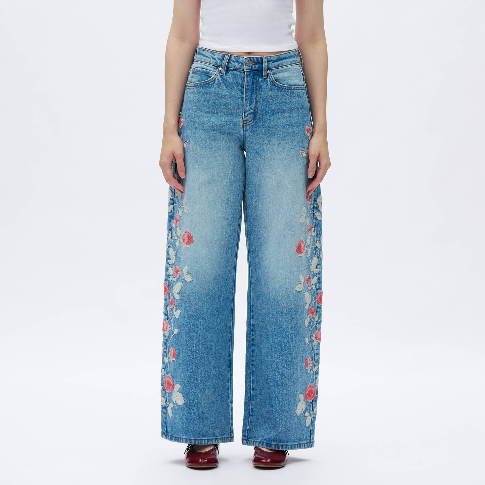 Charlie Floral Embroidery Jean – SANITY
