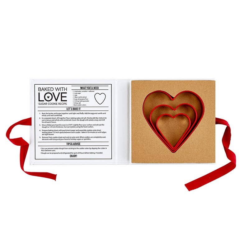 Heart Cookie Cutter Book Box - Set of 3