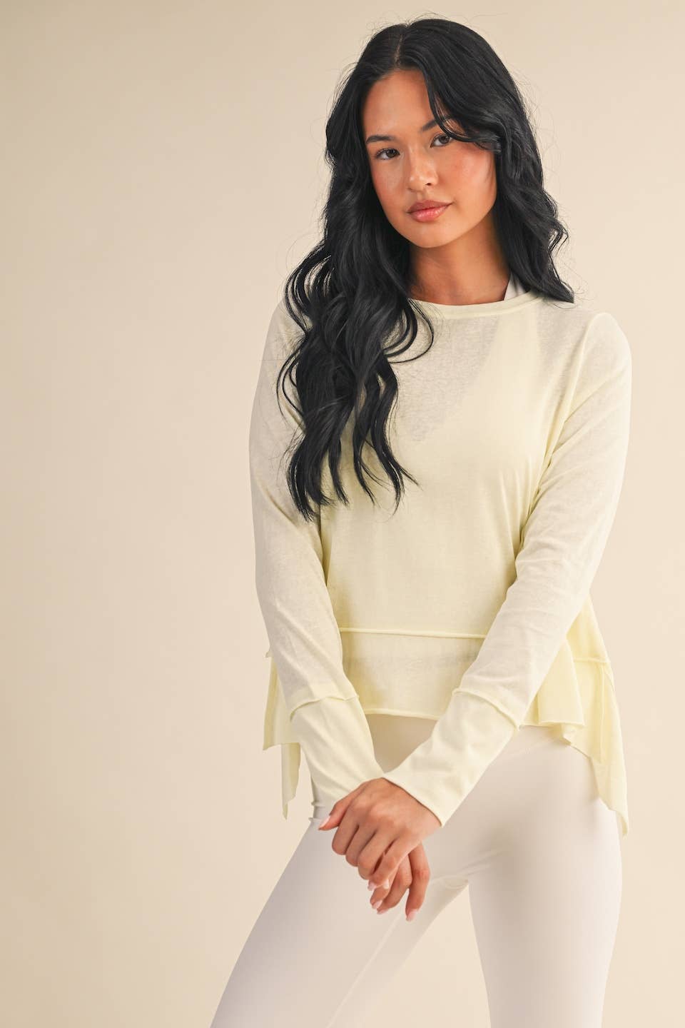 Candace Slub Long Sleeve Layering Top