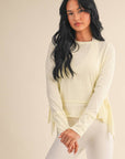 Candace Slub Long Sleeve Layering Top