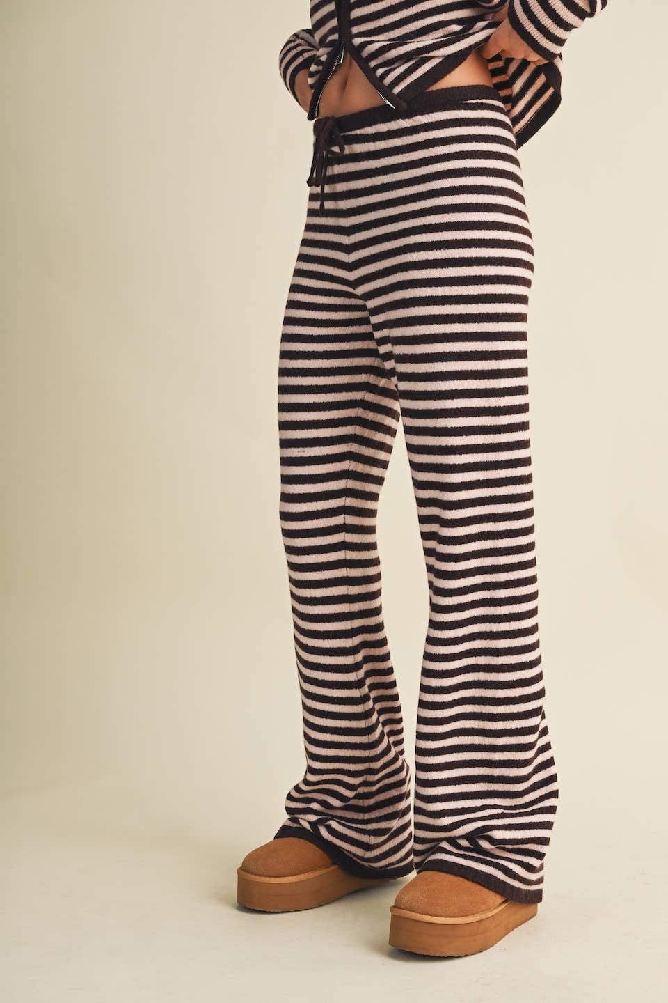 Striped Relaxed Pants with Drawstring Waist