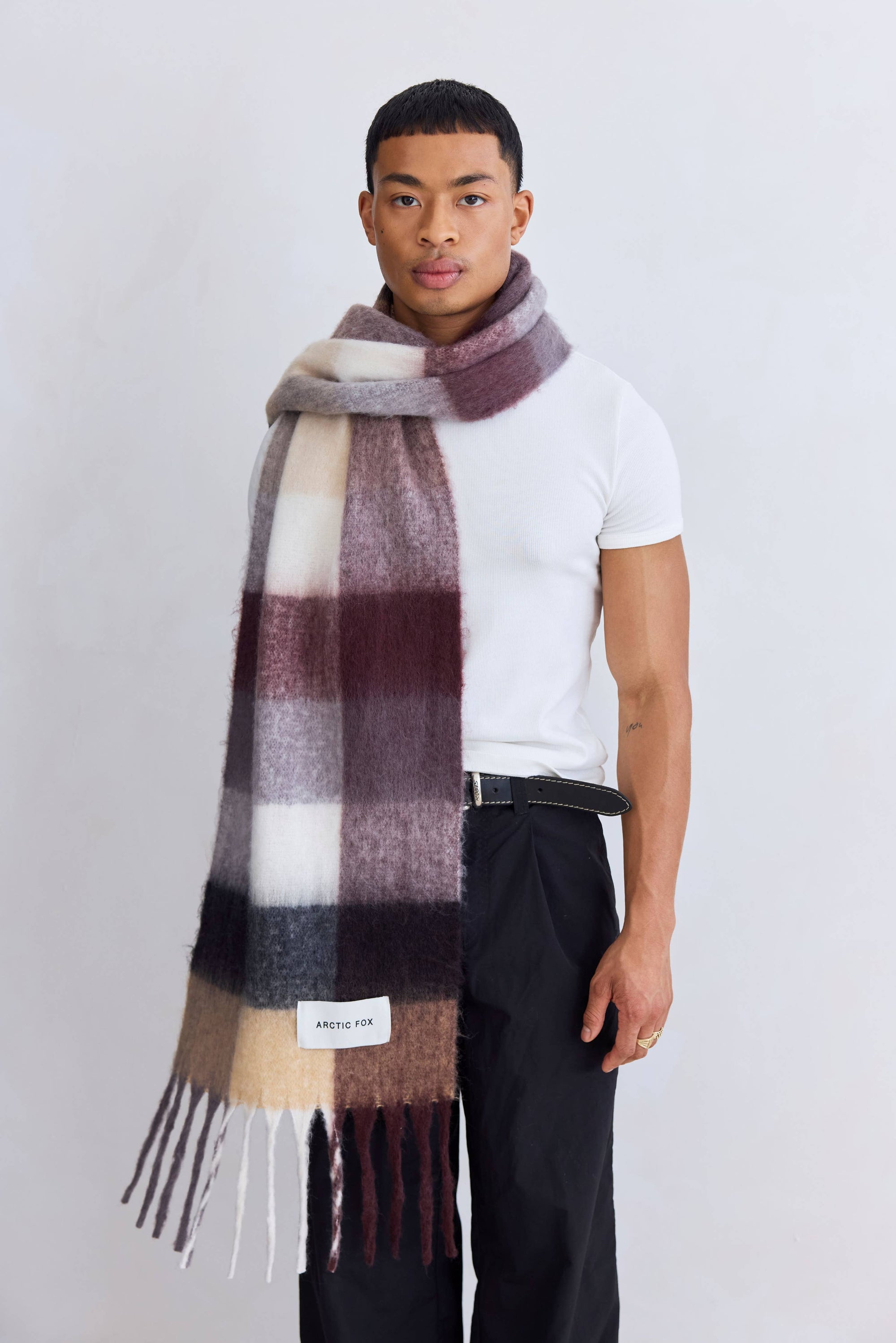 The Reykjavik Scarf  Purple/Brown