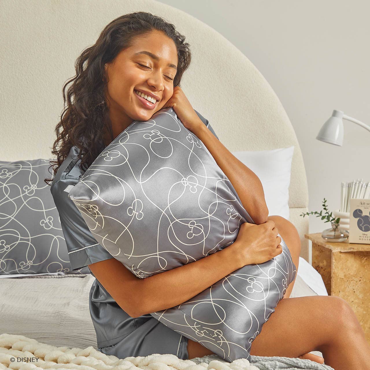 Kitsch & Mickey and Minnie Satin Pillowcase Mickey Maze - sanitystyle