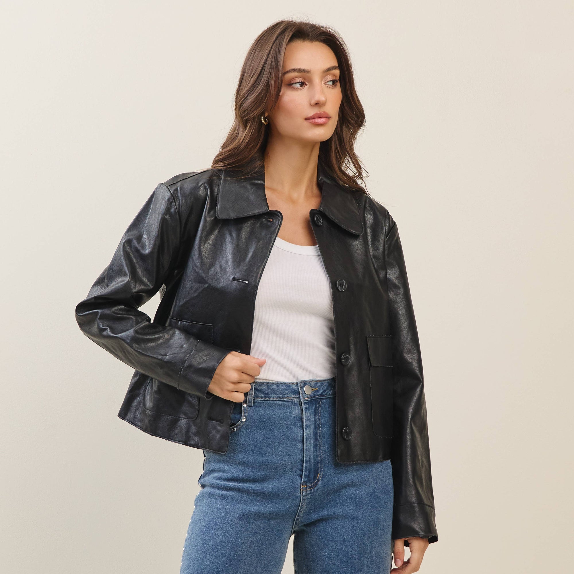Aesha Vegan Leather Jacket
