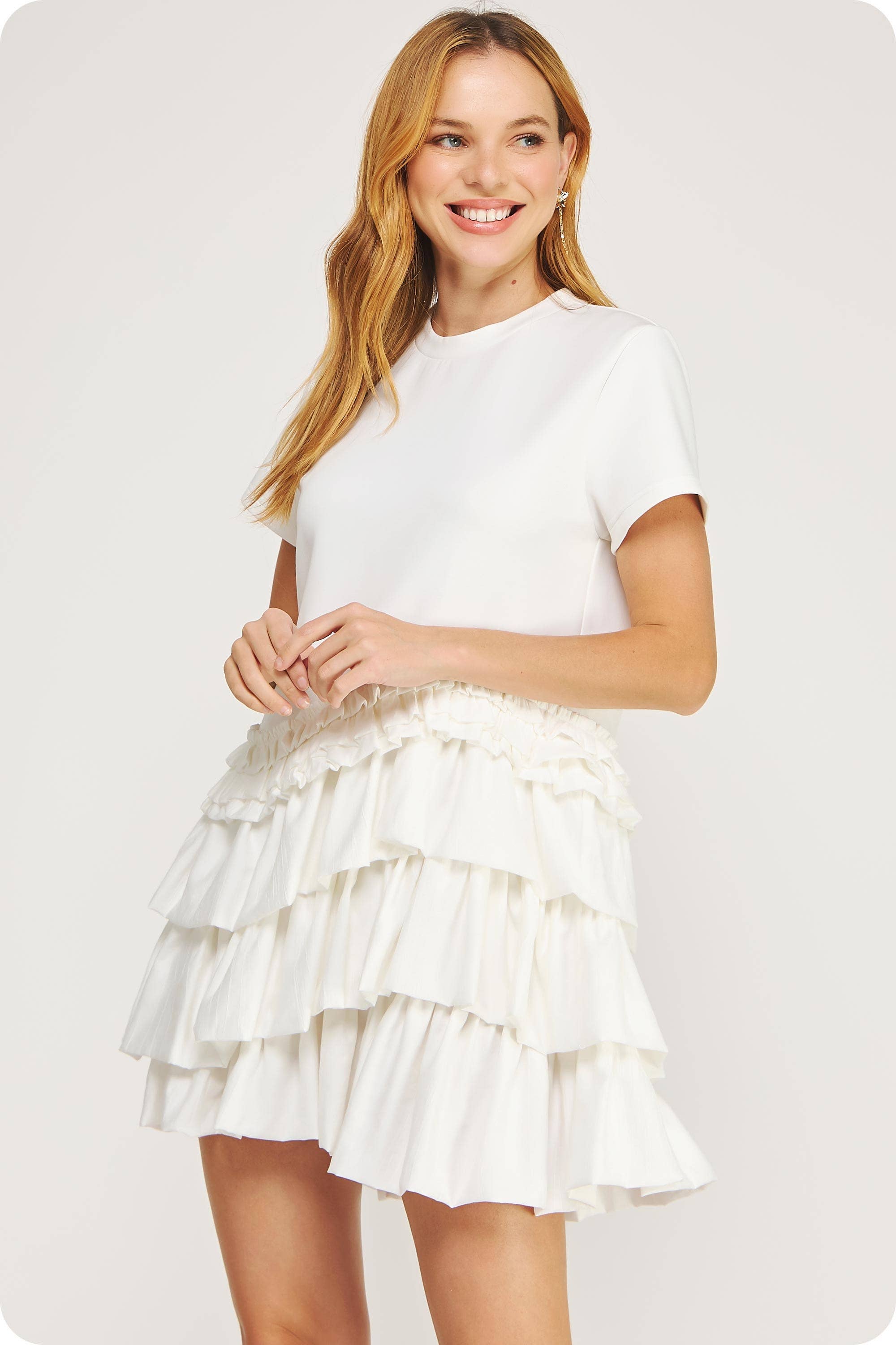 Florence Ruffle Frill Mini Dress