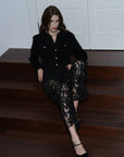 Tina Lace Splice Jeans in Black