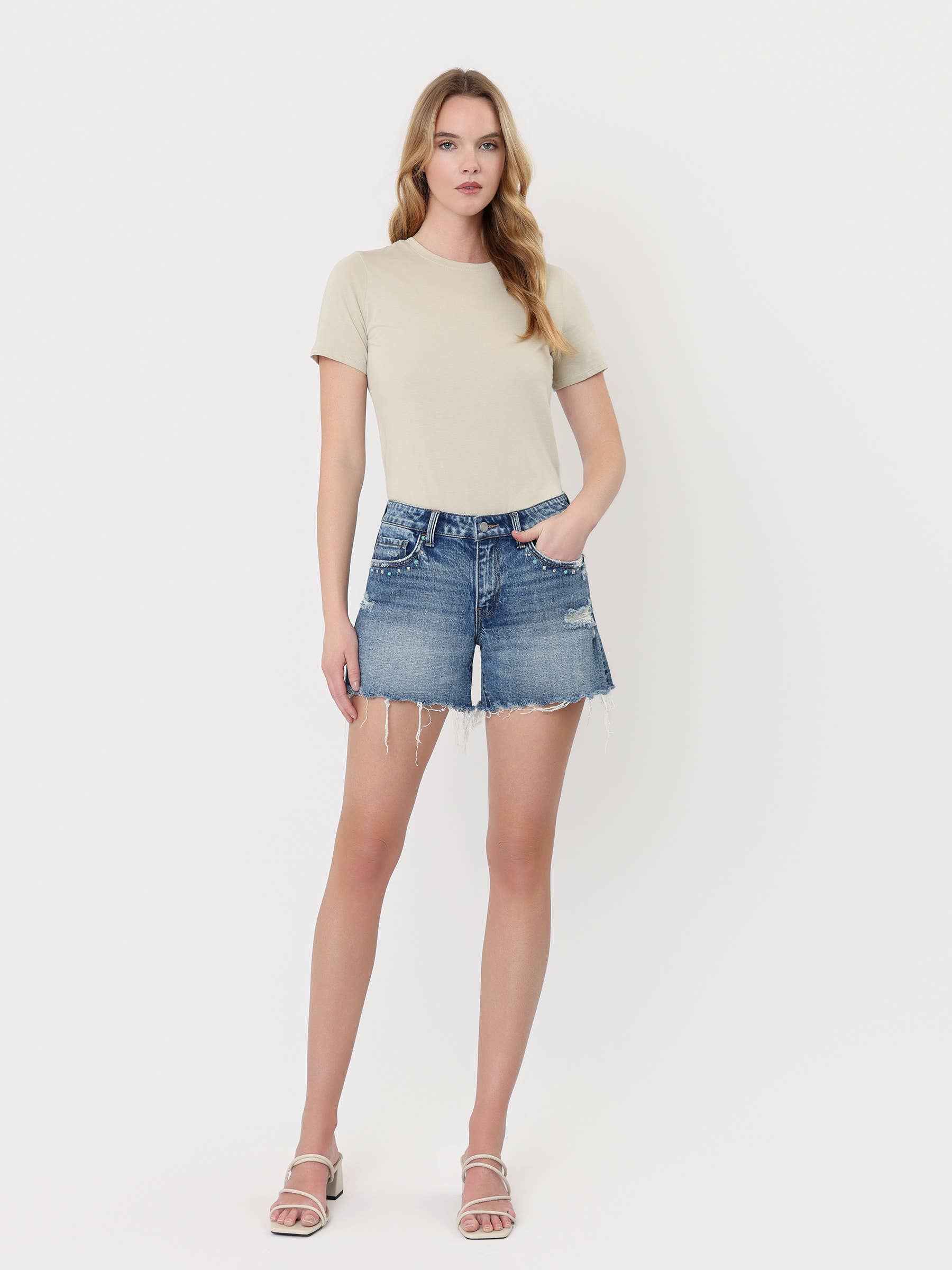 Aster Studded Shorts