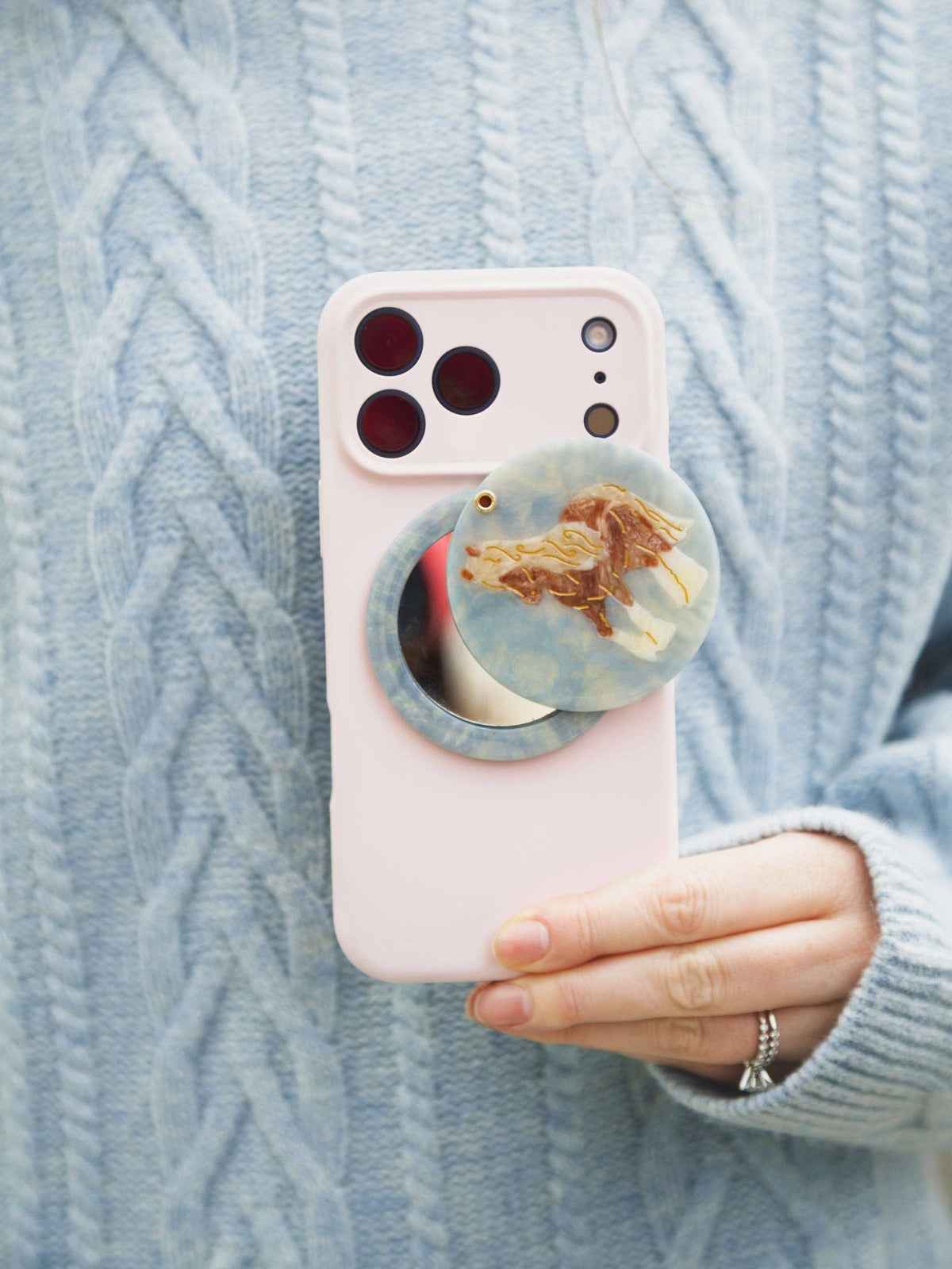 Hand-painted Horse Magsafe Phone Mirror