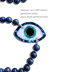 Hand-painted Evil Eye Gemstone Crossbody Phone Chain