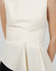 Dina Sleeveless Ruffle Top