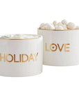Gold Holiday Dip Bowls Book Box - Set of 2