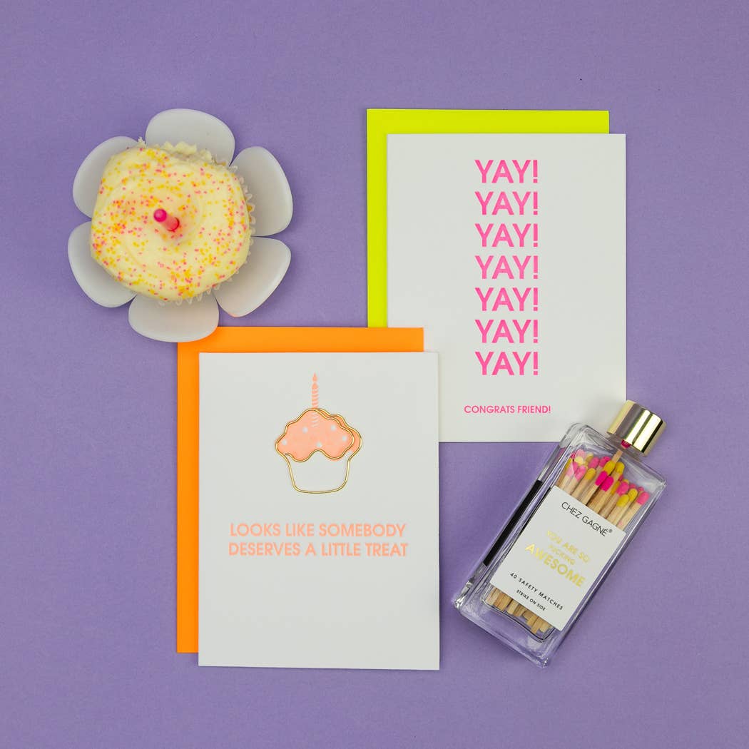 You're So F*cking Awesome - Glass Bottle Safety Matches - Pink/Yellow