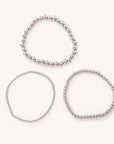 Waterproof Silver Ball Bracelets- small, medium or large