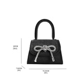 Sabrina Black Mini Velvet Top Handle Bag