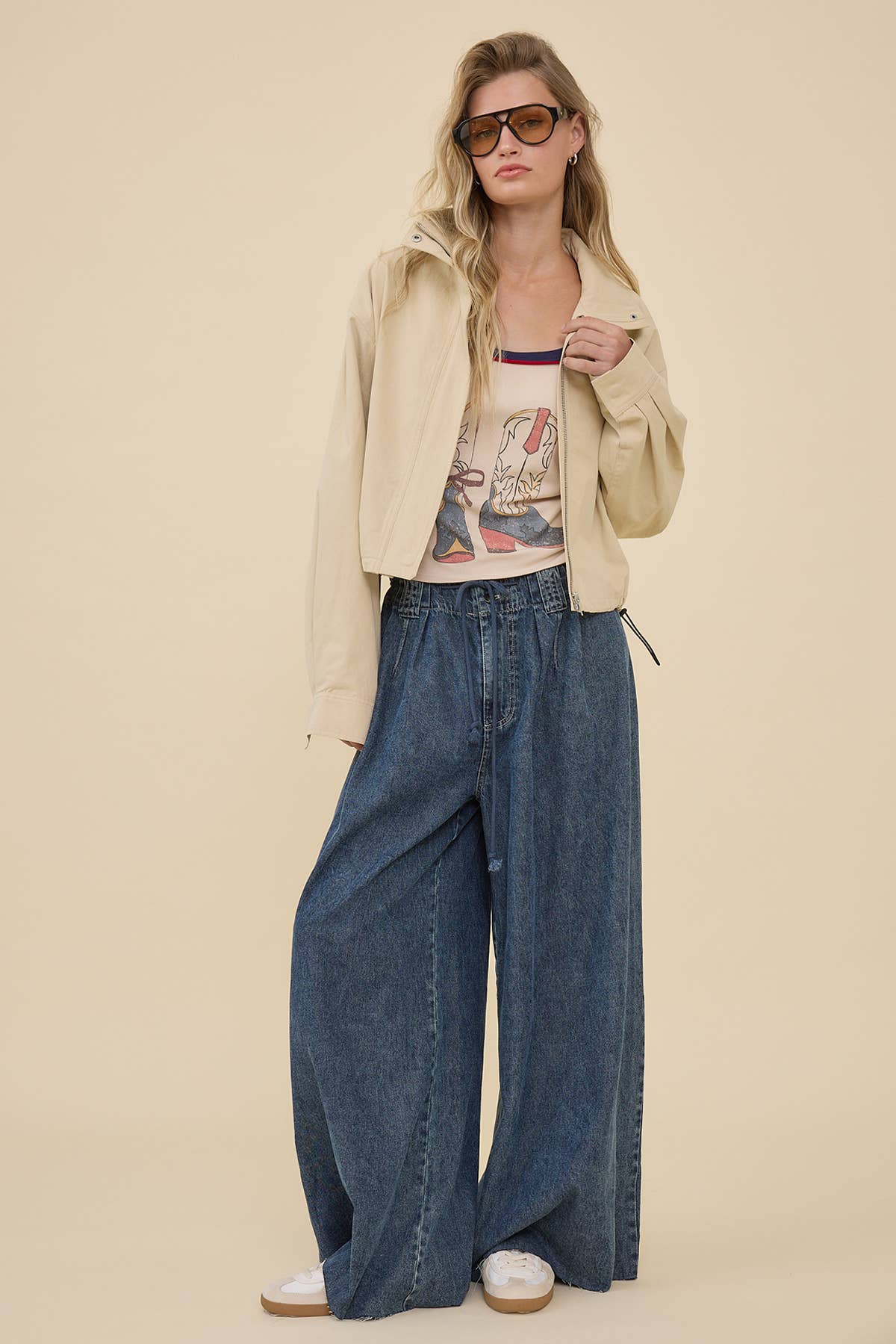 Mary Wide Leg Denim Pants