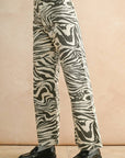 Zaza Zebra Wide Leg Jean