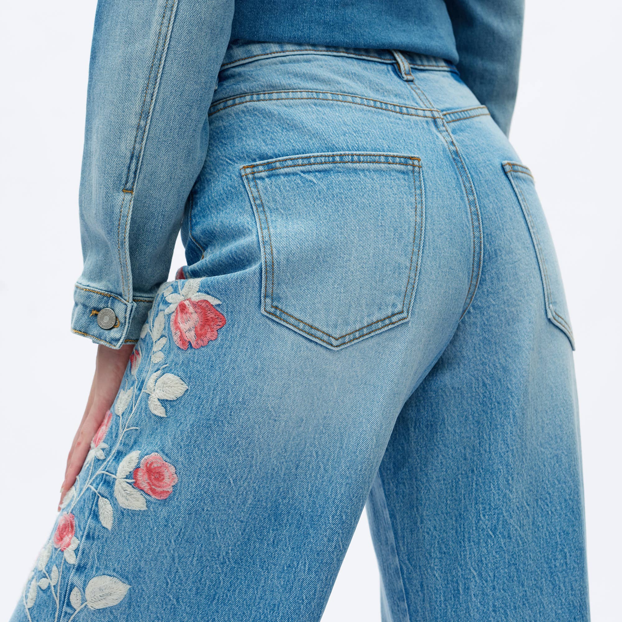 Charlie Floral Embroidery Jean
