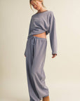 Striped Cotton Knit Oversized Top