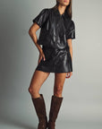 Scarlett Leather Mini Skirt