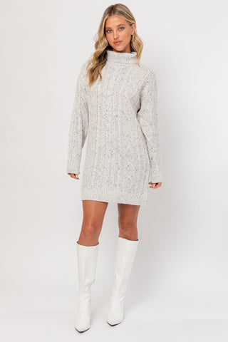 Tori Cable Knit Sweater Dress