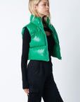 Poppy Faux Leather Puffer Vest