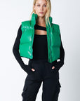 Poppy Faux Leather Puffer Vest