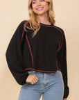 Stitches Long Sleeve Top