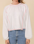 Stitches Long Sleeve Top