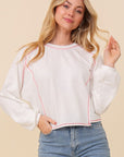 Stitches Long Sleeve Top