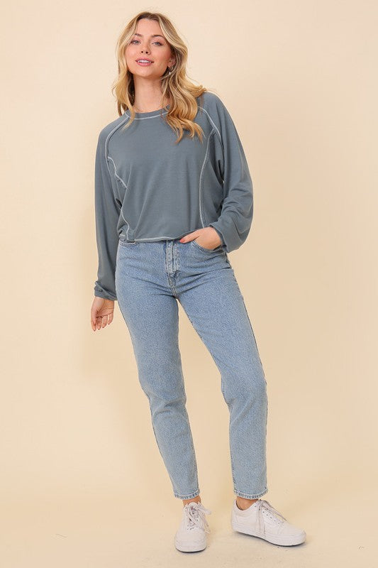 Stitches Long Sleeve Top