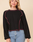 Stitches Long Sleeve Top