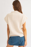 Dina Power Shoulder Sweater Vest
