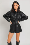 Lonnie Faux Leather Romper