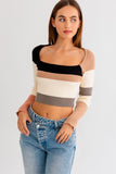 Laney Color Block Knit Top