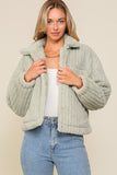 Cozy teddy button down jacket