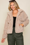 Cozy teddy button down jacket