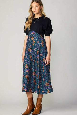 Marla Floral Knit Combo Dress