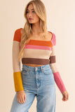 Laney Color Block Knit Top
