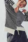 Hailee Striped Asymmetrical Sweater