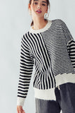 Hailee Striped Asymmetrical Sweater