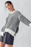 Hailee Striped Asymmetrical Sweater