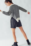 Hailee Striped Asymmetrical Sweater
