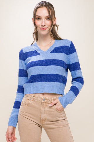 Madison Thick Striped Knit Sweater