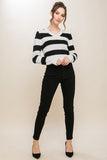 Madison Thick Striped Knit Sweater