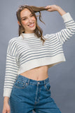 Carmella Cropped Stripe Sweater